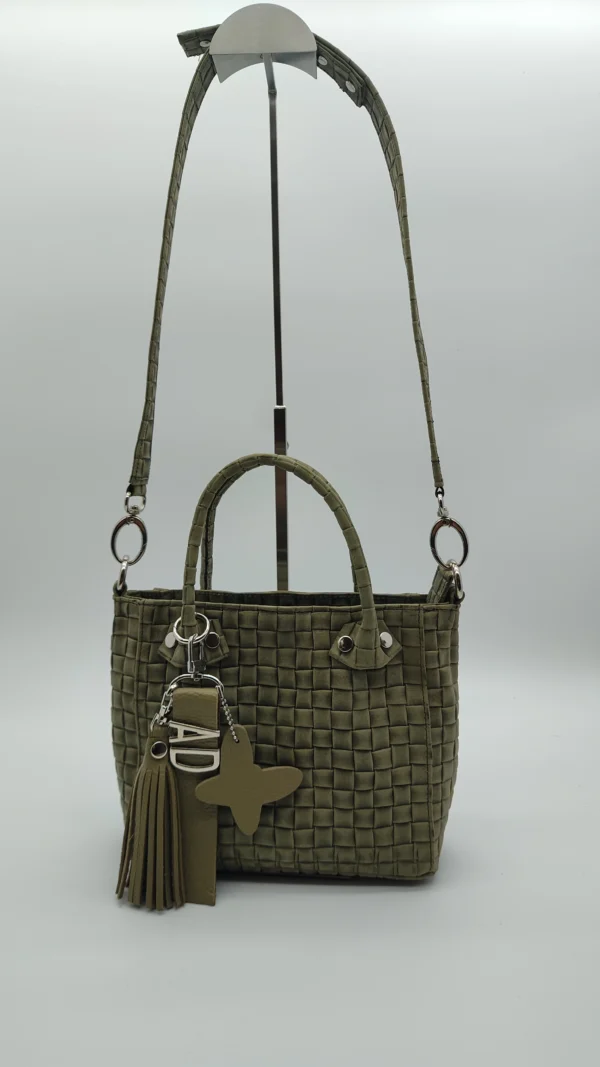 Amelie-verde-trenzado-charlotte4 Bolso pequeño personalizable Ameliè Charlotte