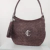 Bolso Rimini Grand Charlotte Signature Choco Trenzado 1 Bolso grande choco Charlotte Signature acabado trenzado
