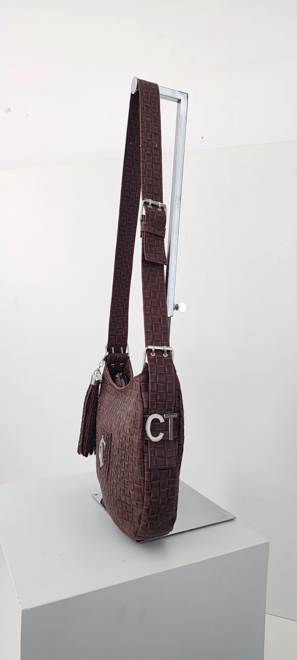 Bolso Rimini Grand Charlotte Signature Choco Trenzado 8 Bolso grande de piel Rimini Grand