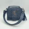 Bolso Roma 3 en 1 Charlotte Signature Azul Trenzado 1 Bolso Roma 3 en 1 de Piel Argentina
