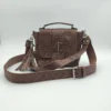 Bolso Roma 3 en 1 Charlotte Signature Choco Trenzado 4 Bolso choco 3 en 1 estructurado