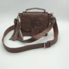 Bolso Roma 3 en 1 Charlotte Signature Choco Trenzado 5 ROMA chocolate textura trenzado Milano