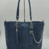 Bolso grande Paris Grand Charlotte Signature Azul Anaconda 1 Bolso grande Paris Grand azul piel grabada anaconda