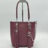 Bolso grande Paris Mini Charlotte Signature Bordeaux Anaconda 3 Bolso pequeño Paris Mini bordeaux piel grabada anaconda