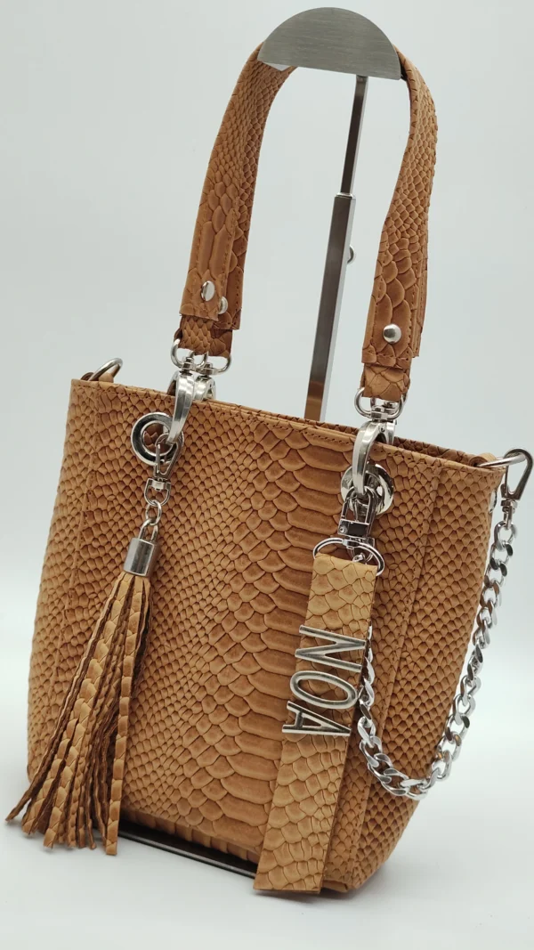 Bolso grande Paris Mini Charlotte Signature Suela Anaconda 1 Paris Mini suela compacto acabado anaconda