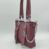 Bolso grande Paris Petit Charlotte Signature Bourdeaux Anaconda 5 Paris Petit burdeos textura reptil estructurada