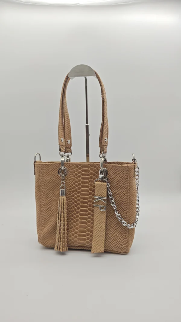 Bolso grande Paris Petit Charlotte Signature Suela Anaconda 1 Bolso mediano Paris Petit suela piel grabada anaconda
