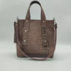Bolso tote Delfina Charlotte Choco croco 1 Bolso tote de piel Delfina