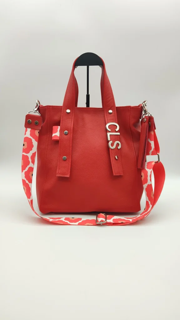 Bolso tote Delfina rojo en piel floater