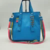 Bolso tote Delfina Charlotte Turquesa Fucsia 1 Bolso tote de piel Delfina