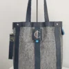 Bolso tote grande para trabajo Angelica Azul Bolso tote Angelica Charlotte Signature de cuero vacuno y cordura