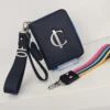 Cartera piel Mini Verona Charlotte Azul Marino 2 Cartera compacta azul marino acabado piramidal elegante