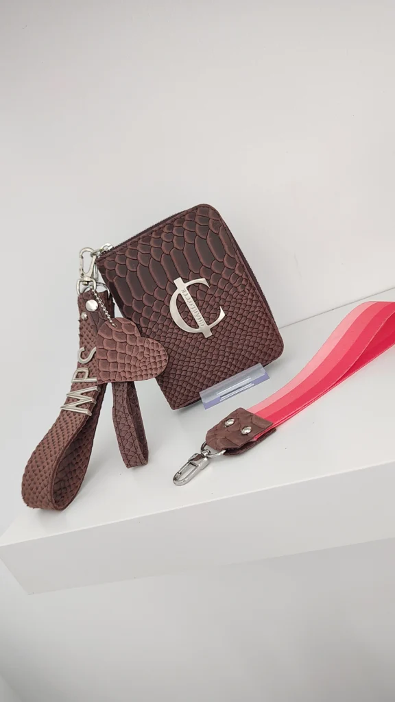 Cartera piel Mini Verona Charlotte Choco Anaconda