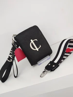 Cartera piel Mini Verona Charlotte Negro acabado pelo 2 Cartera pequeña Mini Verona negra piel con pelo