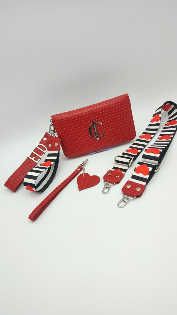 Cartera Verona roja bandolera porta movil 2 Verona