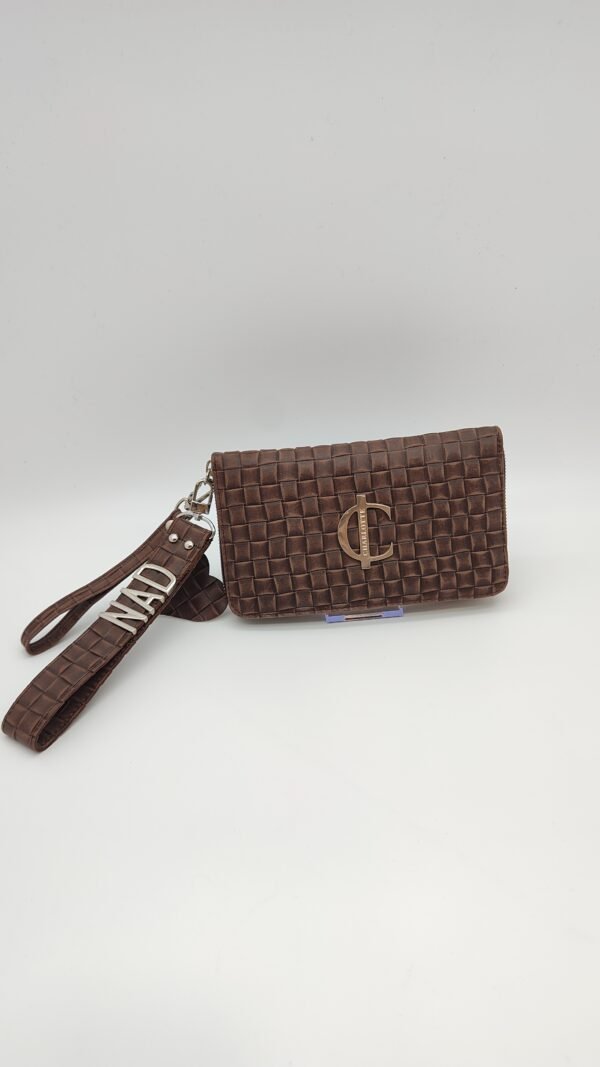 Cartera Verona Choco trenzado bandolera y porta mobil Verona