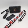 Cartera Verona Negro trenzado bandolera y porta mobil Verona