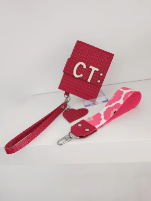 Mini cartera Charlotte Signature Roja piramidal Mini Cartera Charlotte Signature | Piel Natural