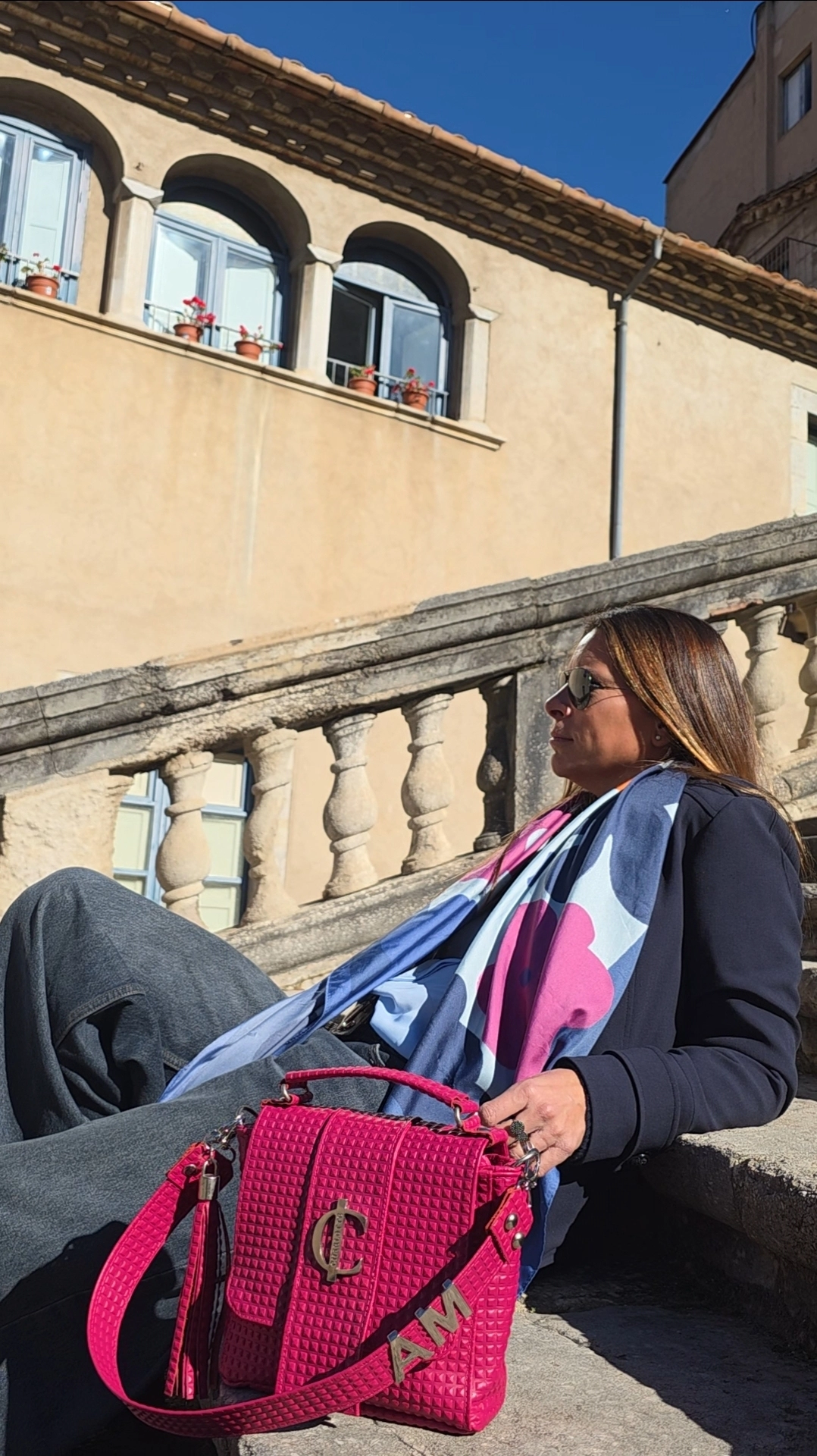 Bolso Roma Charlotte 3 en 1 fucsia artesanal Girona España