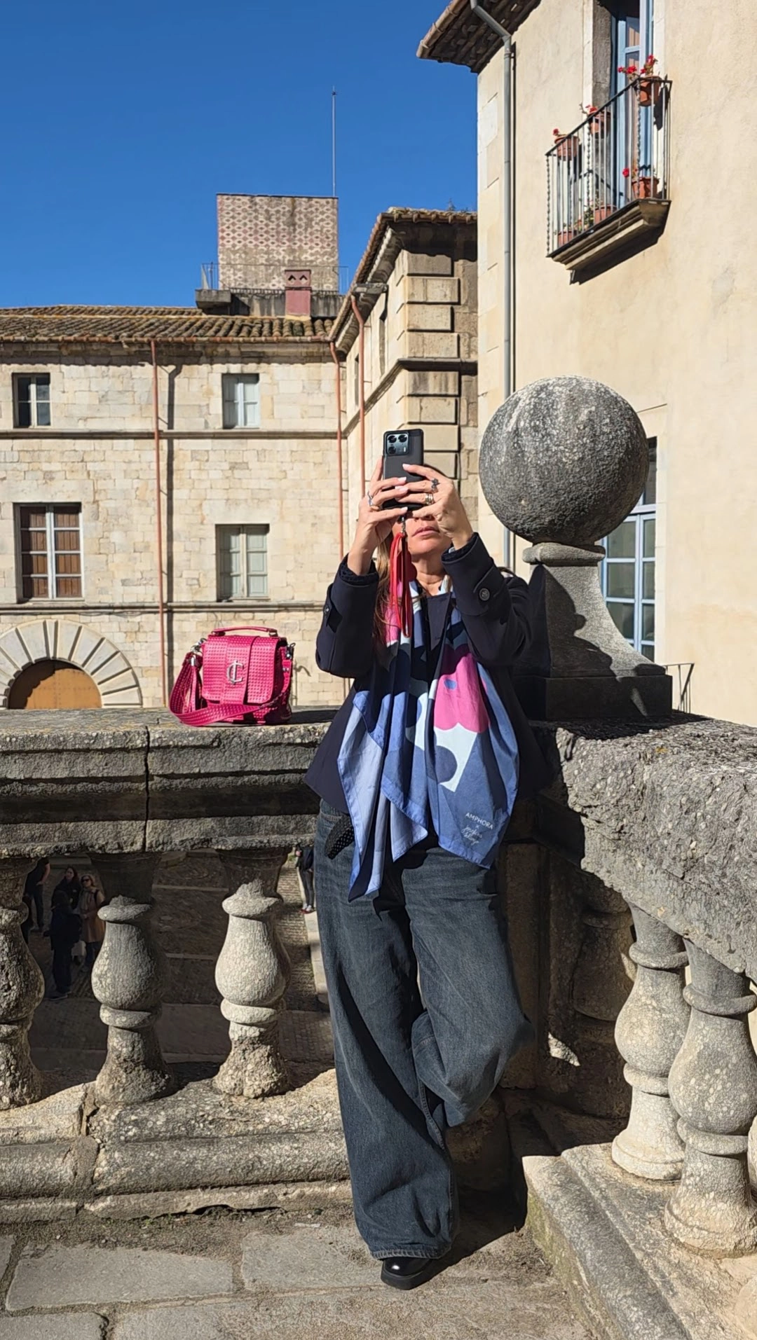 Bolso de piel Roma Signature Charlotte Sacs Fucsia uso urbano ciudad