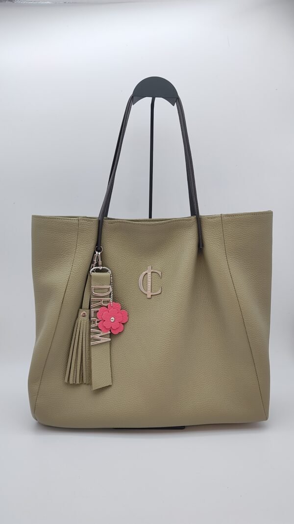 Bolso grande artesanal de piel argentina Luna