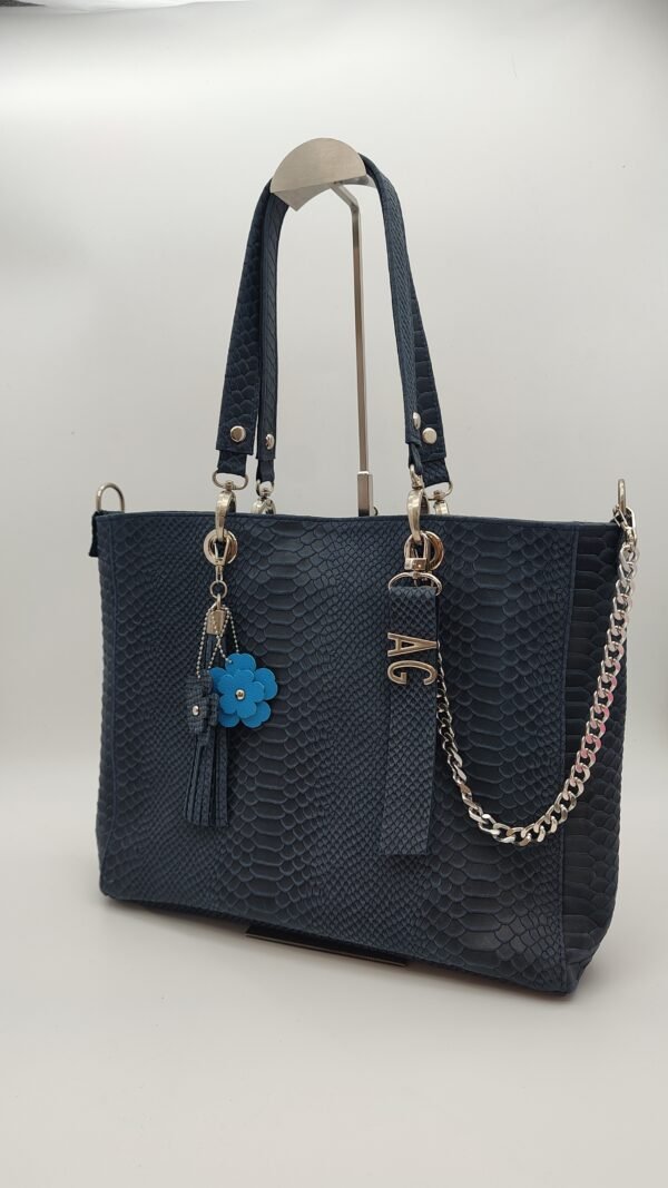Bolso París Grand Azul Marino anaconda Paris Grand