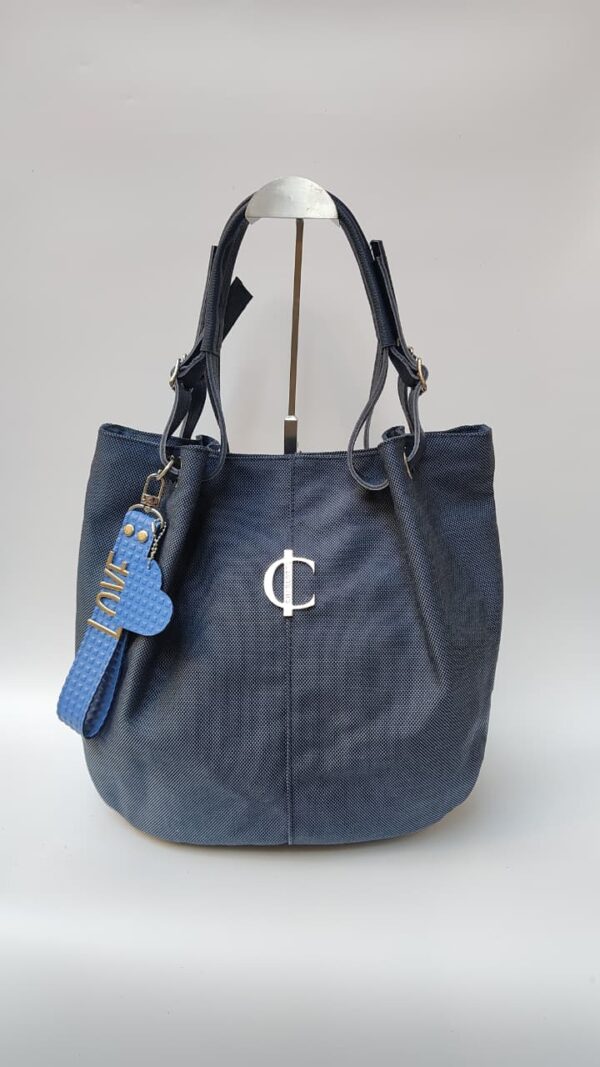 Ofelia edición mixta tela azul Bolso Grande Charlotte Sacs Ofelia Edición Mixta