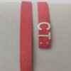 Cinturon personalizado charlotte sacas rojo Cinturón Personalizado de Piel