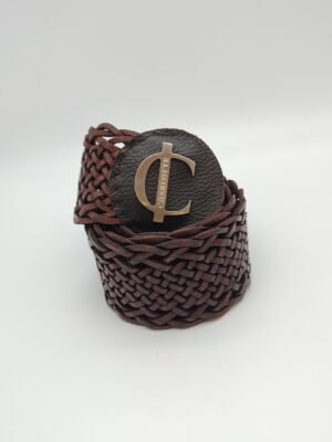 Cinturón Charlotte Sacs Signature Choco trenzado Cinturón Signature