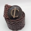 Cinturón Charlotte Sacs Signature Choco trenzado 2 Cinturón Signature