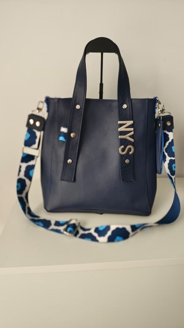 Bolso tote grande Delfina azul marino Charlotte Sacs Tote Delfina